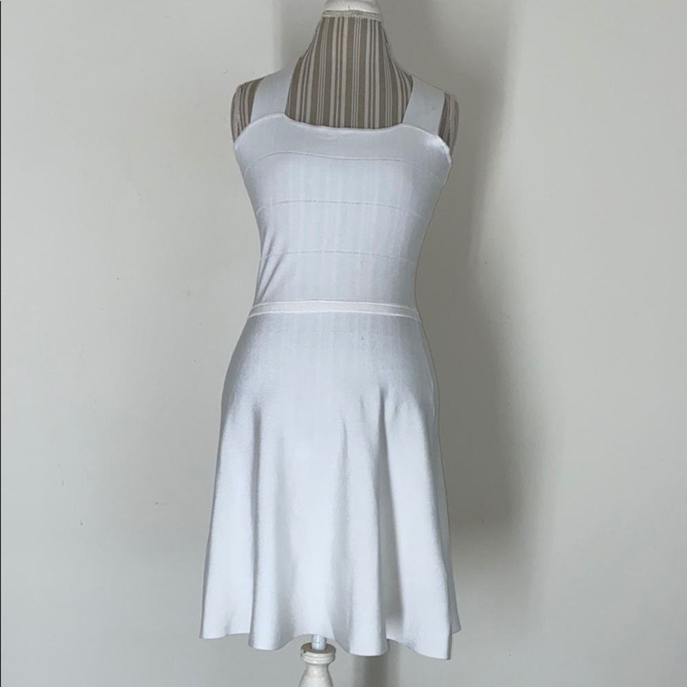 Zara white body con dress